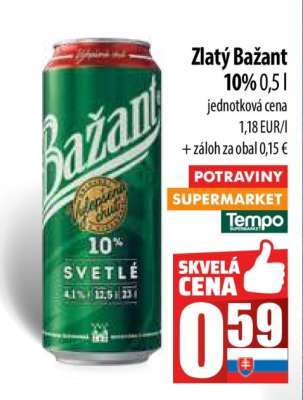 Zlatý Bažant 10% 0,5 l
