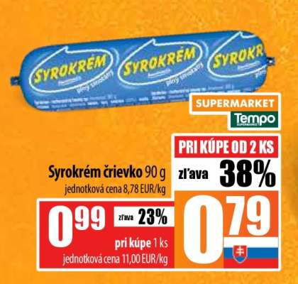 Syrokrém črievko 90 g