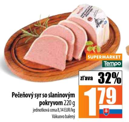 Pečeňový syr so slaninovým pokryvom