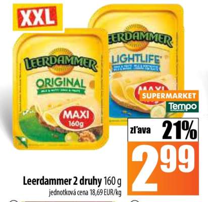 Leerdammer 2 druhy 160 g