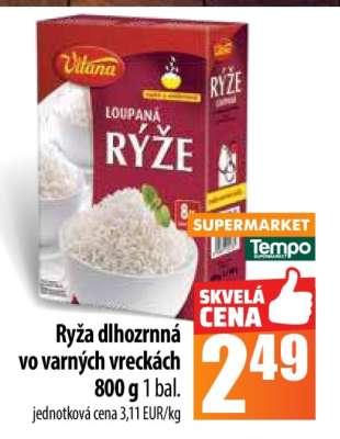 Ryža dlhozrnná vo varných vreckách