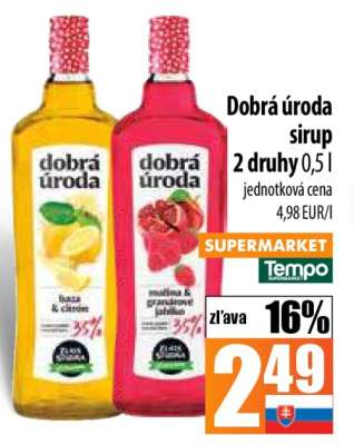 DOBRÁ ÚRODA SIRUP