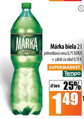 Márka biela 2 l
