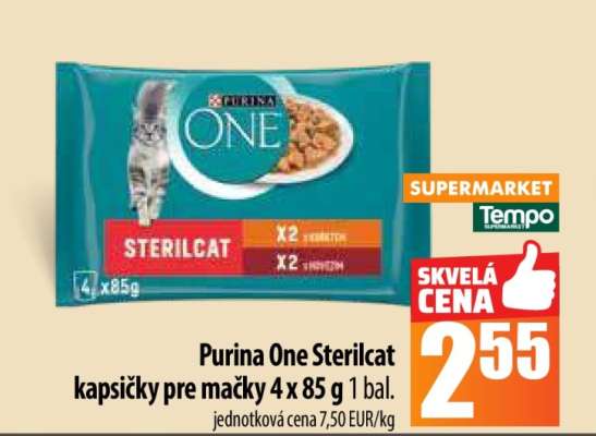 Purina ONE Sterilcat kapsičky pre mačky 4 x 85 g 1 bal.