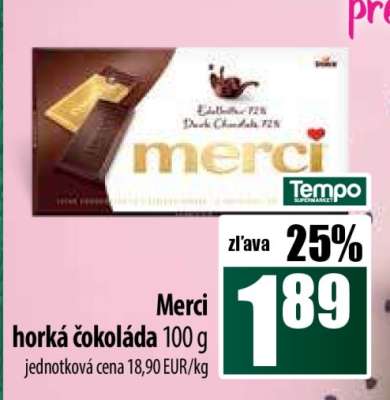 Merci horká čokoláda 100 g