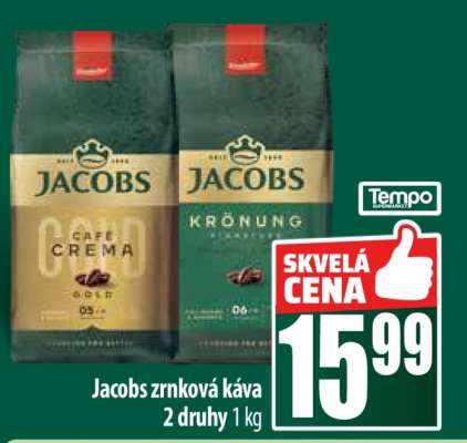 JACOBS Zrnková káva