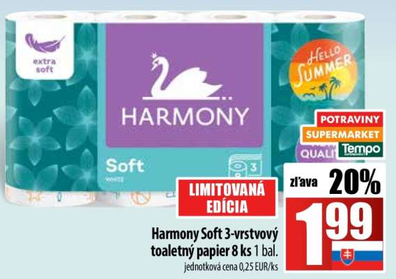 Harmony Soft 3-vrstvový toaletný papier