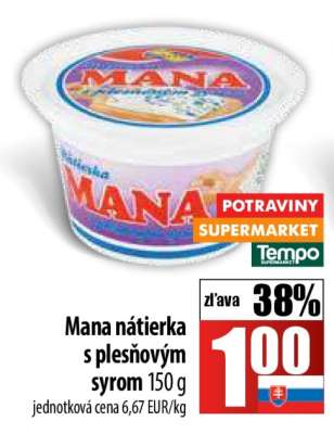 Mana nátierka s plesňovým syrom