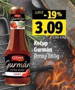 Kečup Gurmán jemný 860g
