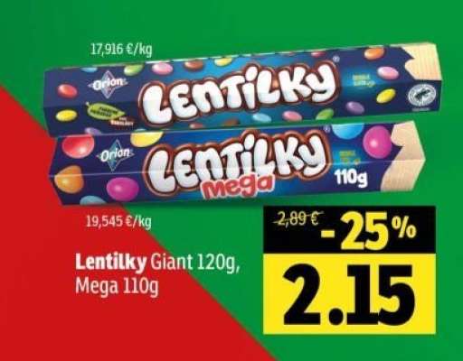 Lentilky Giant 120g, Mega 110g