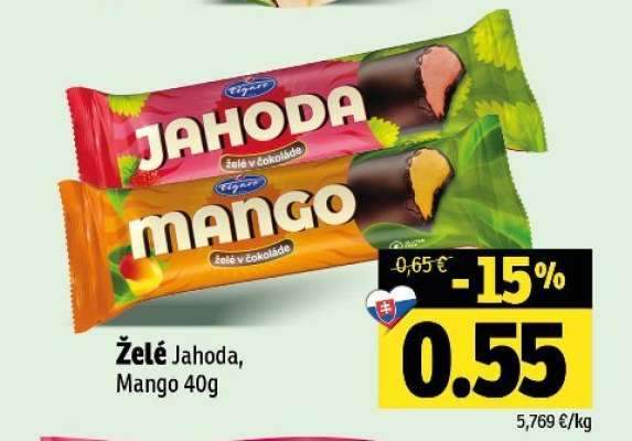 Želé Jahoda, Mango 40g