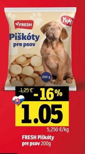 FRESH Piškóty pre psov 200g
