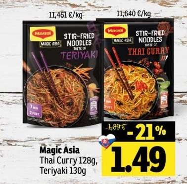 Magic Asia Thai Curry 128g, Teriyaki 130g