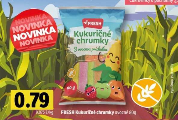 FRESH Kukuřičné chrumky ovocné 80g