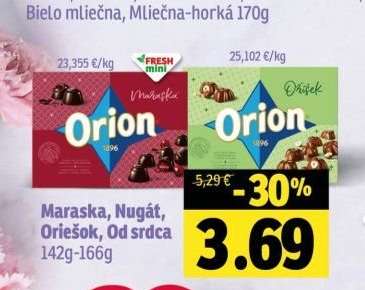 Orion Maraska, Nugát, Oriešok, Od srdca