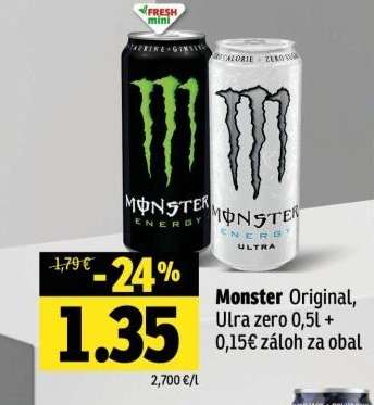 Monster Original, Ultra Zero 0,5l