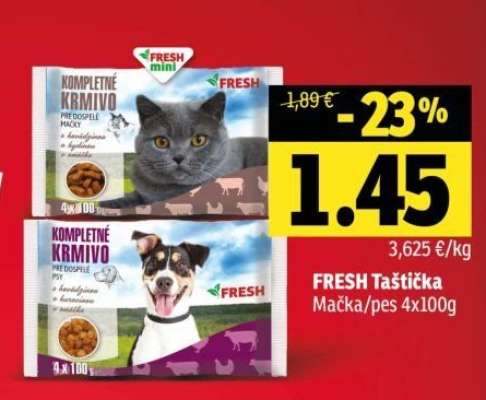 FRESH Taštička Mačka/pes 4x100g