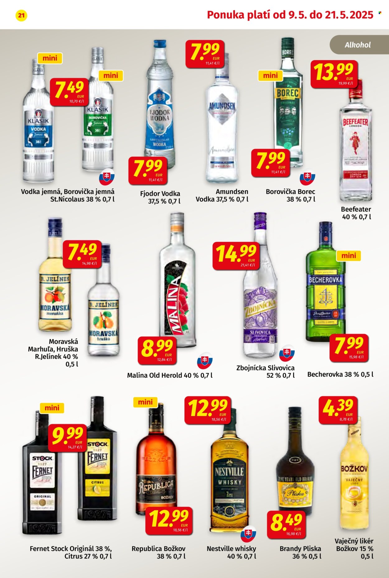 Leták Potraviny KORUNA - 9.5.2025 - 21.5.2025.