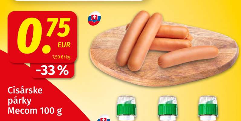 Cisárske párky Mecom 100 g