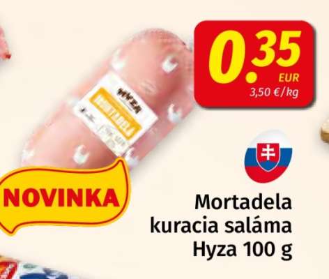 Mortadela kuracia saláma Hyza 100 g