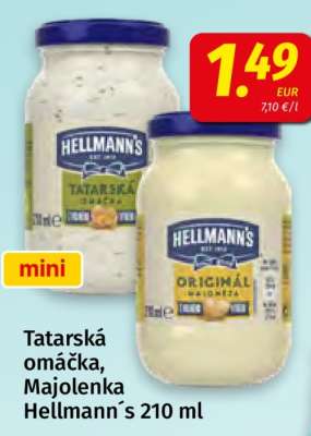 Tatarská omáčka, Majolenka Hellmann's 210 ml