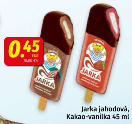 Jarka jahodová, Kakao-vanilka 45 ml