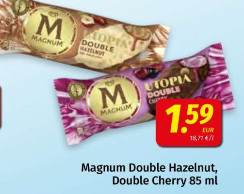 Magnum Double Hazelnut, Double Cherry 85 ml