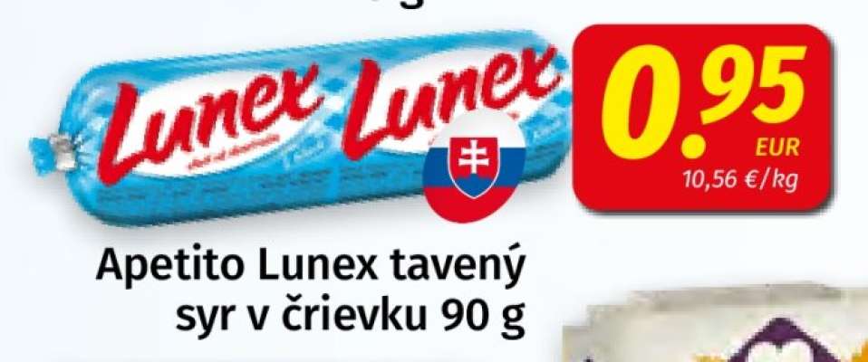 Apetito Lunex tavený syr v črievku 90 g