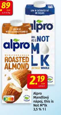 Alpro Mandlový nápoj, this is Not M*lk 3,5% 1 l