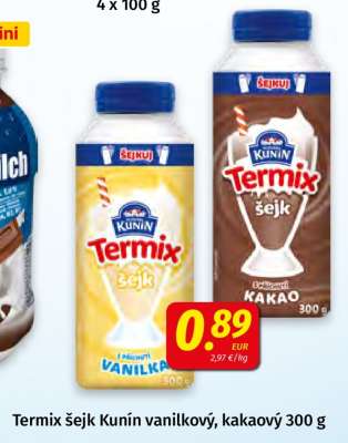 Termix šejk Kunín vanilkový, kakaový 300 g