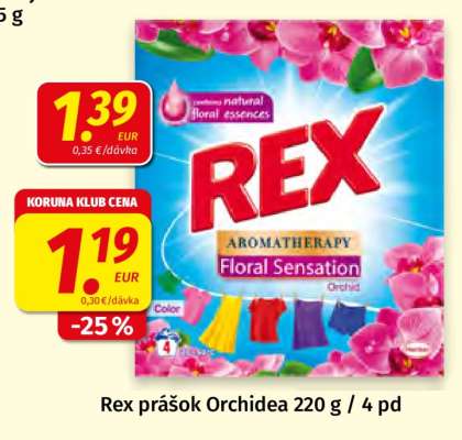 Rex prášok Orchidea 220 g / 4 pd