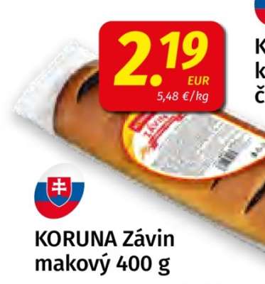 KORUNA Závin makový 400 g