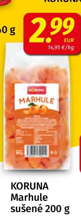 KORUNA Marhule sušené 200 g