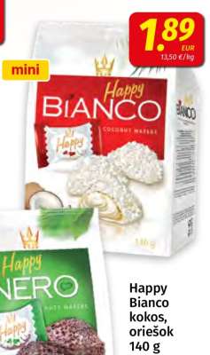 Happy Bianco kokos, oriešok 140 g