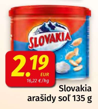 Slovakia arašidy soľ 135 g