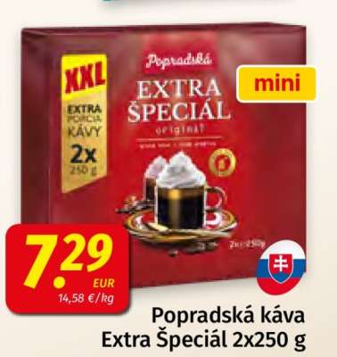Popradská káva Extra Špeciál 2x250 g