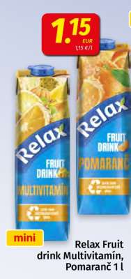 Relax Fruit drink Multivitamín, Pomaranč 1 l