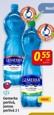 Gemerka perlivá, jemne perlivá 2 l