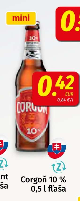 Corgoň 10% 0,5 l fľaša