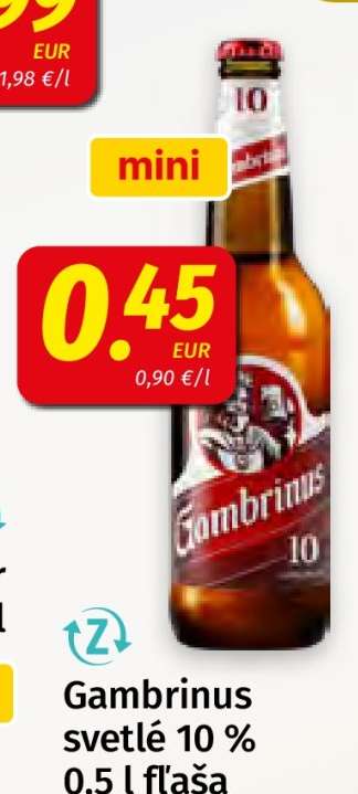 Gambrinus svetlé 10%
