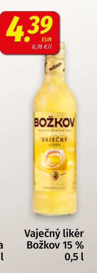 Vaječný likér Božkov 15%