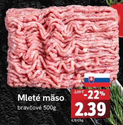 Mleté mäso bravčové 500g