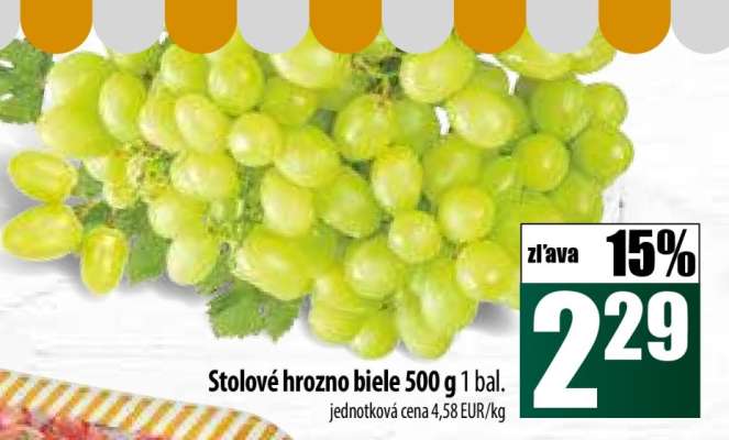 Stolové hrozno biele 500 g