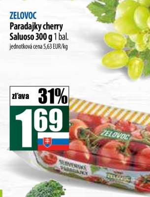 Paradajky cherry Saluoso 300 g