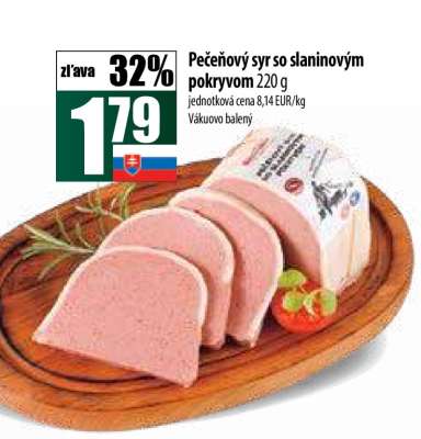 Pečeňový syr so slaninovým pokryvom 220 g