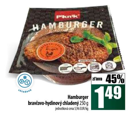 Hamburger bravčovo-hydinový chladený