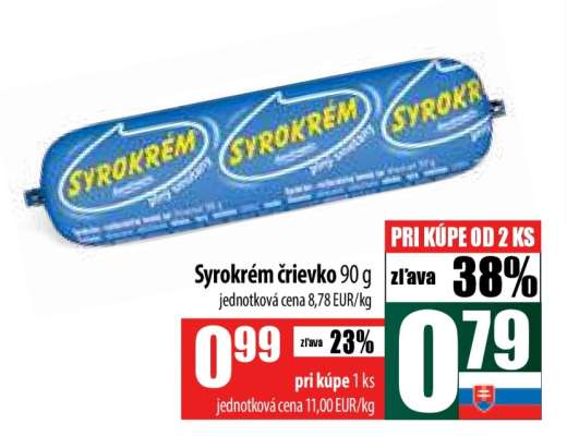 Syrokrém črievko 90 g