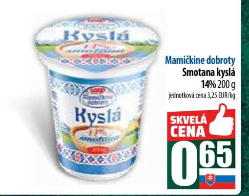 Mamičkine dobroty Smotana kyslá