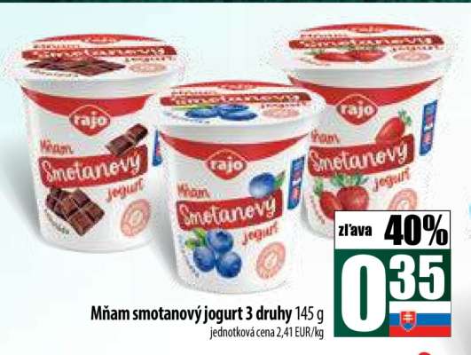 Mňam smotanový jogurt 3 druhy