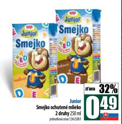 Junior Smejko ochutené mlieko